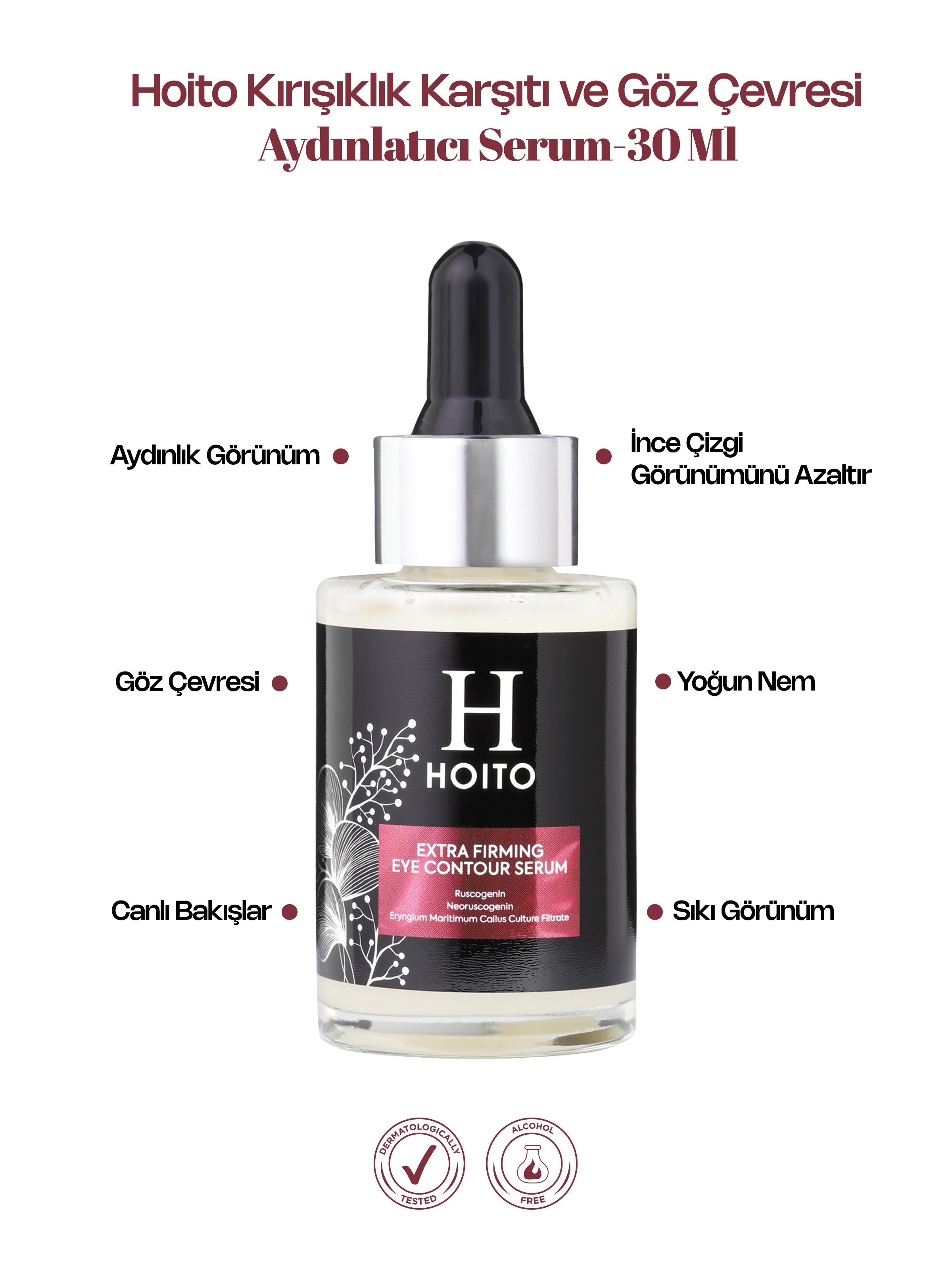 Hoito Kırışıklık Karşıtı ve Göz Çevresi Aydınlatıcı Serum