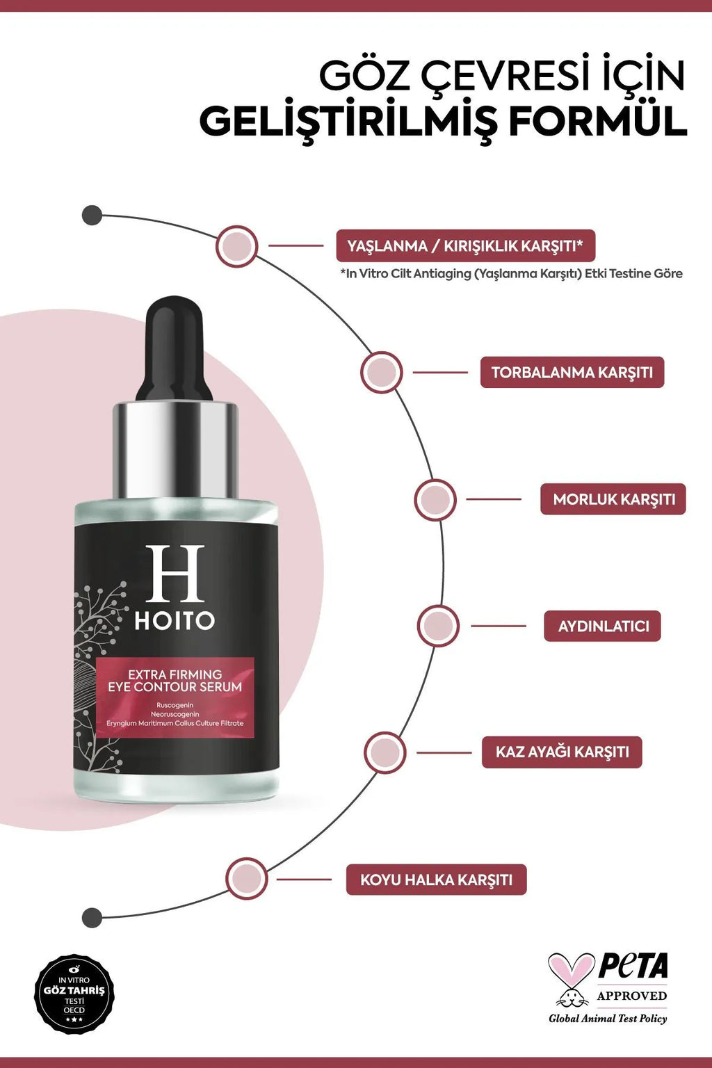 Hoito Kırışıklık Karşıtı ve Göz Çevresi Aydınlatıcı Serum
