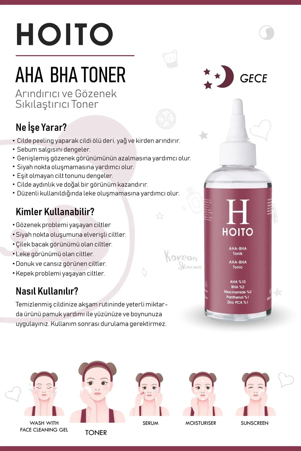 AHA BHA Tonik 200ml