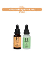 Aydınlatıcı & Yoğun Nemlendirici Cilt Bakım Rutini: C Vitamini Serumu (30 ml) + Hyalüronik Asit Serum (30 ml)