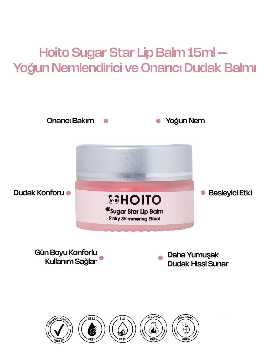 Hoito Sugar Star Lip Balm 15ml - Intensive Moisturizing and Repairing Lip Balm