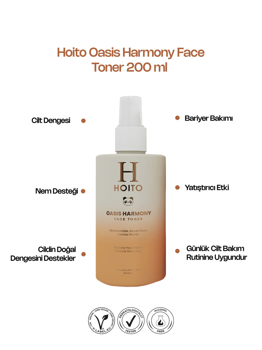 Oasis Harmony Face Toner – Niacinamide, Çöl Gülü & Kaktüs Suyu İçeren Yüz Toniği 200 ml