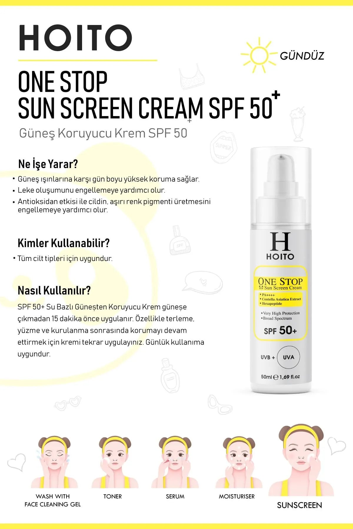 Güneş Koruyucu Krem 50ml