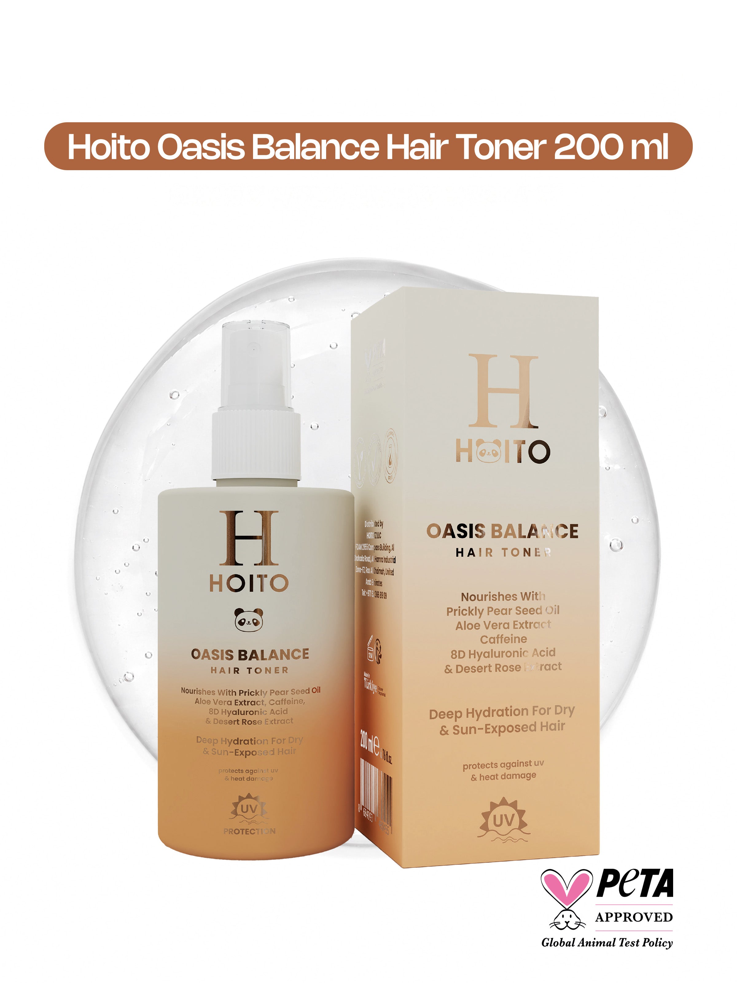 Oasis Balance Hair Toner – 8D Hyaluronik Asit, Kafein & Aloe Vera İçeren Nemlendirici Saç Toniği 200 ml