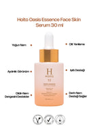 Oasis Face Skin Serum – Vitamin C, Hyaluronik Asit & Çöl Gülü İçeren Yoğun Nem ve Işıltı Serumu 30 ml