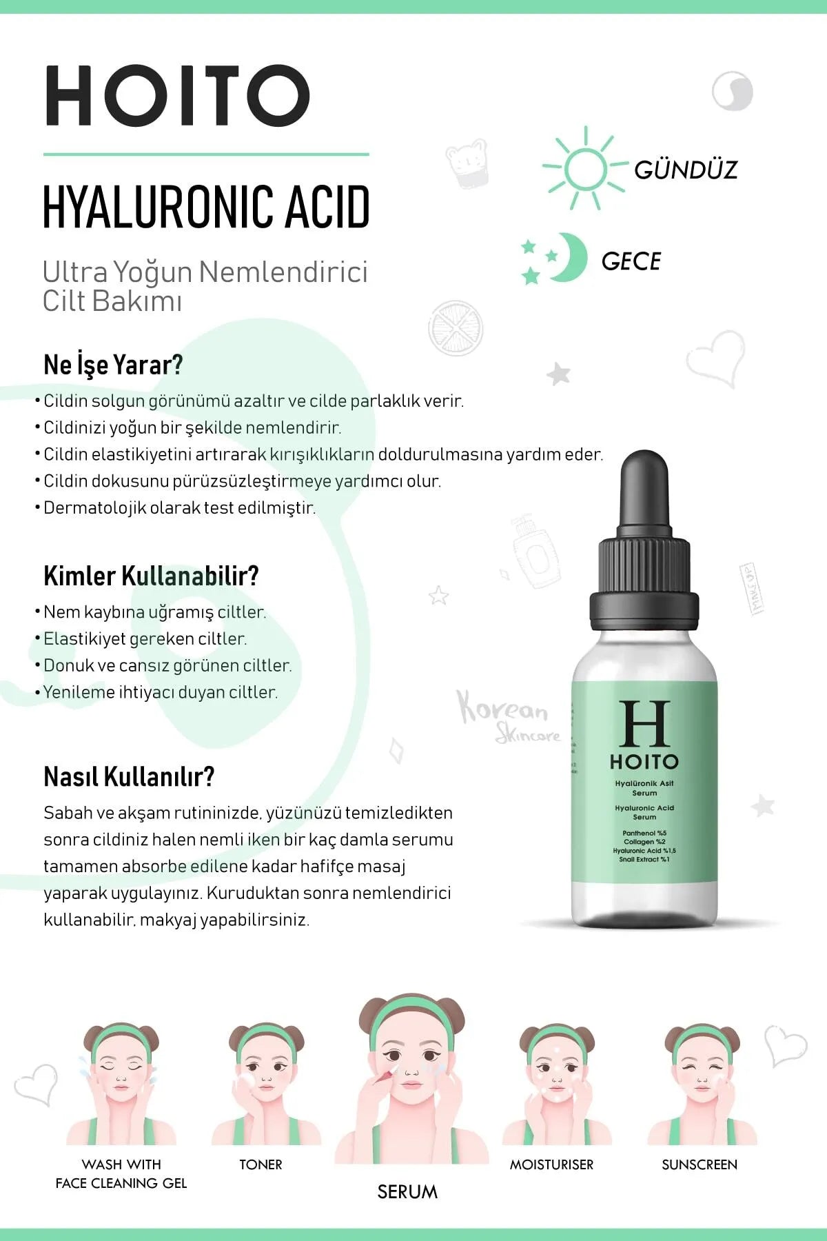 Cilt Yenileyici & Cam Cilt Görünümü Destekleyici Cilt Bakım Rutini: Yüz Temizleme Jeli (200 ml) + AHA BHA Tonik (200 ml) + AHA BHA Serum (30 ml) + Hyalüronik Asit Serum (30 ml)