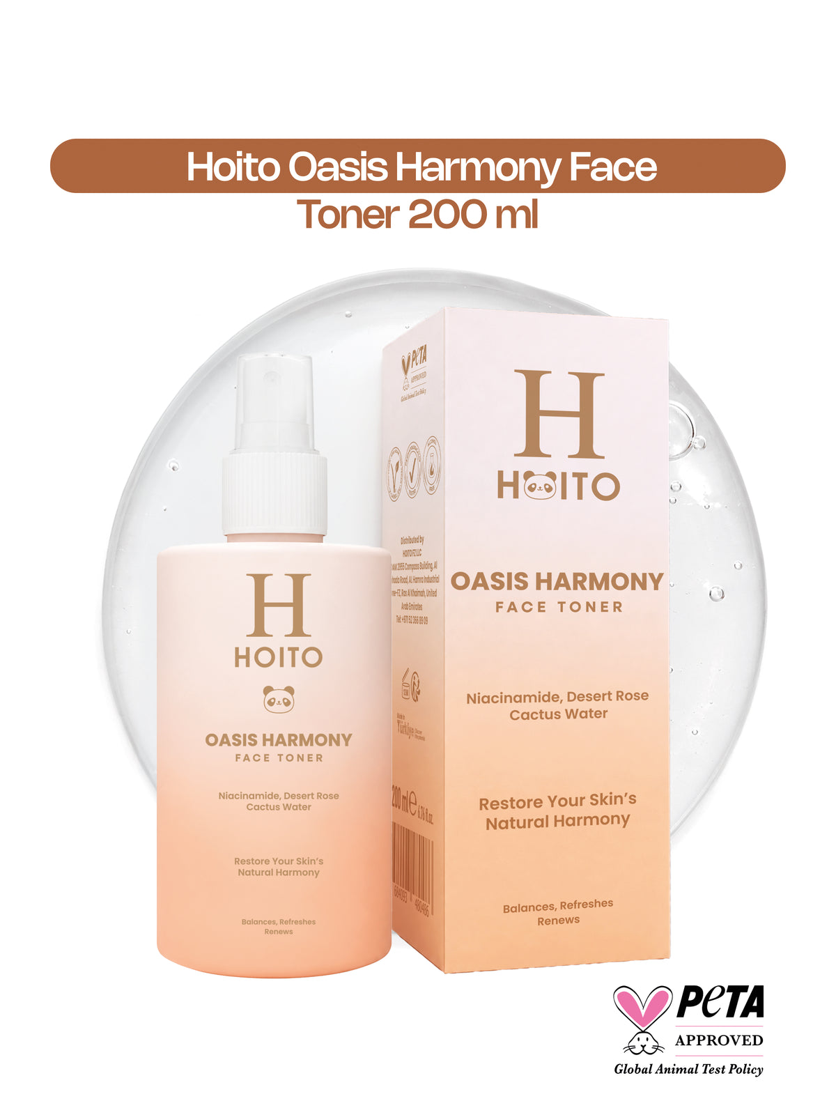 Oasis Harmony Face Toner – Niacinamide, Çöl Gülü & Kaktüs Suyu İçeren Yüz Toniği 200 ml