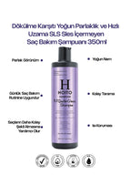 Dökülme Karşıtı Yoğun Parlaklık ve Hızlı Uzama Tuz SLS Sles İçermeyen Saç Bakım Şampuanı 350ml