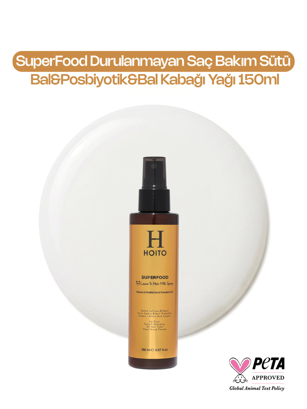 SuperFood Durulanmayan Saç Bakım Sütü Bal&Posbiyotik&Bal Kabağı Yağı 150ml