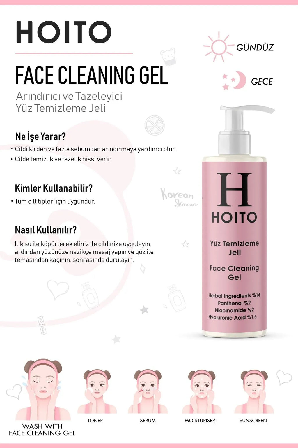 Cilt Yenileyici & Cam Cilt Görünümü Destekleyici Cilt Bakım Rutini: Yüz Temizleme Jeli (200 ml) + AHA BHA Tonik (200 ml) + AHA BHA Serum (30 ml) + Hyalüronik Asit Serum (30 ml)