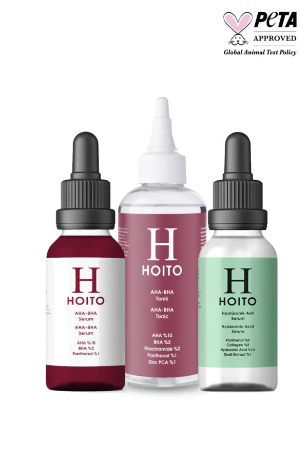 Hoito Aha Bha Tonik 200ml + Aha Bha Serum 30ml + Hyalüronik Asit Serum 30ml 3’lü Set